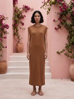 Zara | Dresses | Zara Velvet Maxi Dress In Deep Brown | Poshmark